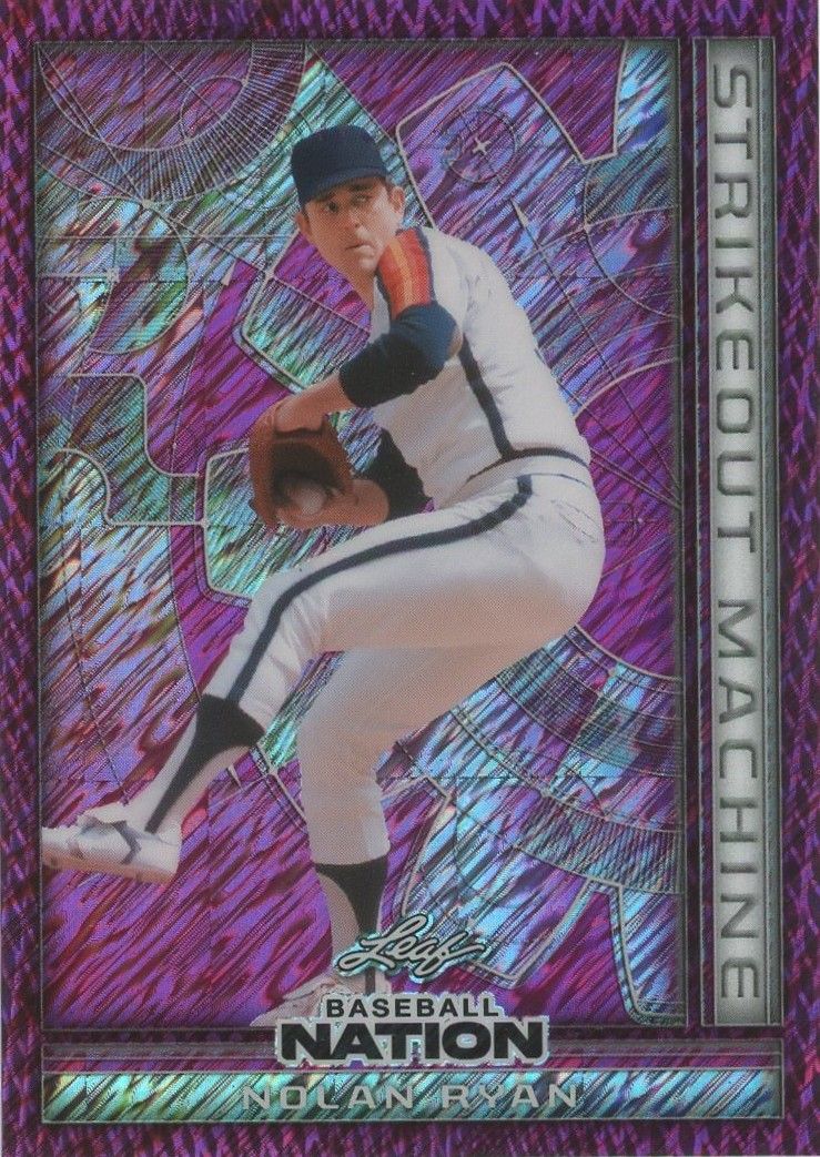 Nolan Ryan 2025 Leaf Baseball Nation Strikeout Machine Pink #4/5 #SMB-26