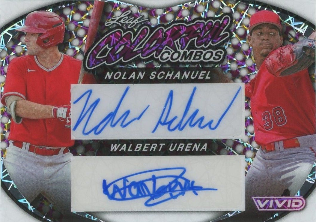 Nolan Schanuel/Walbert Urena 2023 Leaf Vivid Laser Auto #1/1 #CCD-17