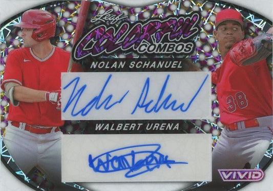 Nolan Schanuel/Walbert Urena 2023 Leaf Vivid Laser Auto #1/1 #CCD-17