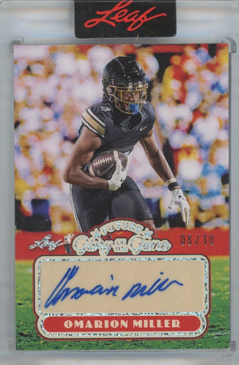 2025 Leaf Glory of the Game Omarion Miller Future Sparkle Auto #8/10 #FG-OM1
