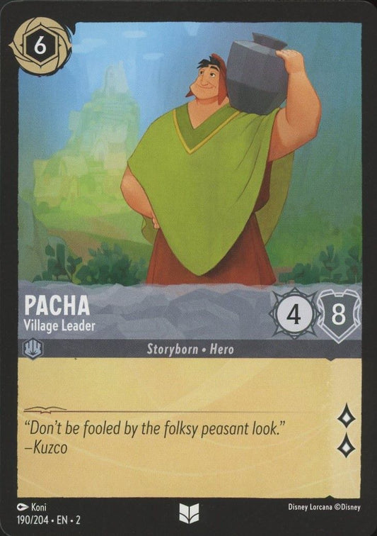 Disney Lorcana: Rise of the Floodborn Pacha Village Leader #190 Uncommon