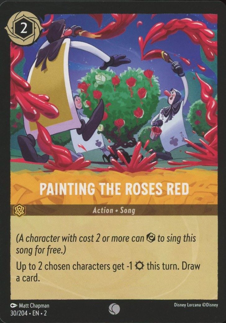 Disney Lorcana: Rise of the Floodborn Painting the Roses Red #30 Common