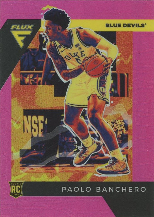 2022 Panini Chronicles Draft Picks Paolo Banchero Flux Pink Prizm  Rookie #3