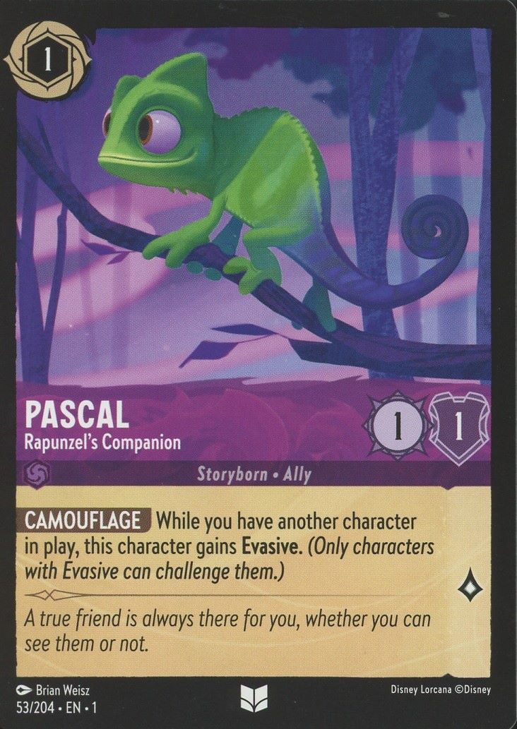 Disney Lorcana: The First Chapter Pascal Rapunzel's Companion Uncommon #53