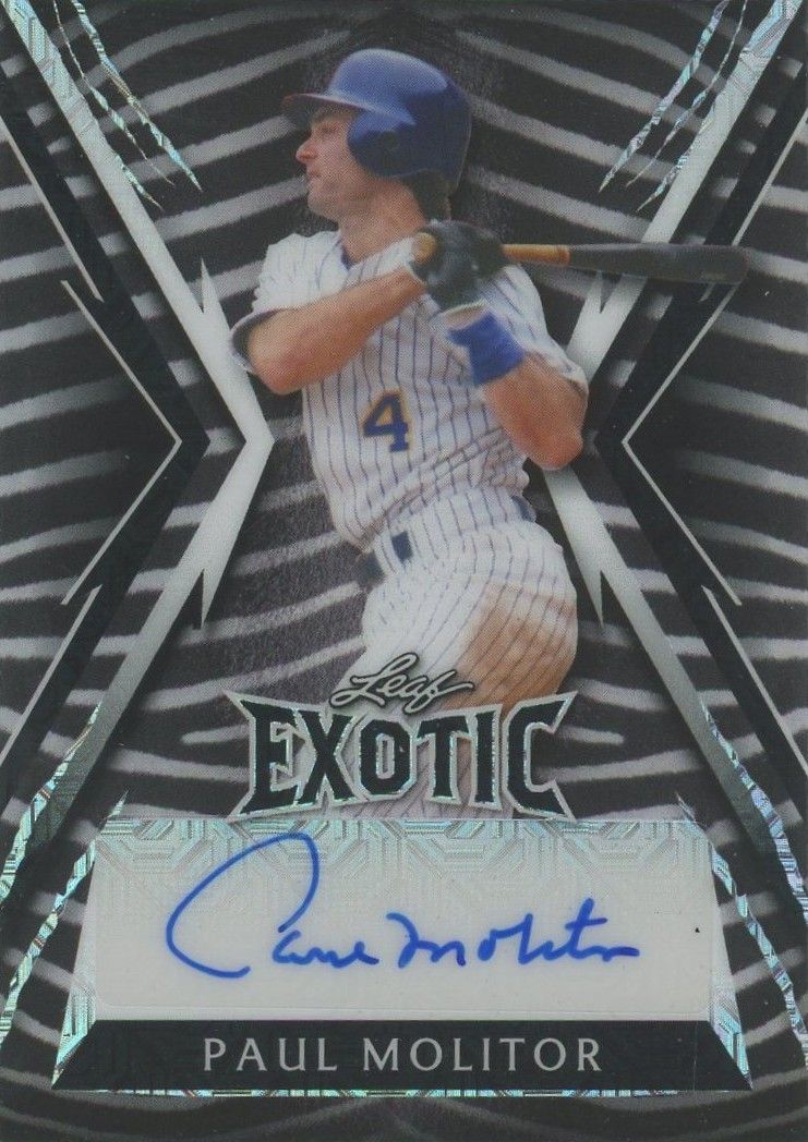 Paul Molitor 2023 Leaf Exotic Zebra Auto #1/1 #BA-PM2