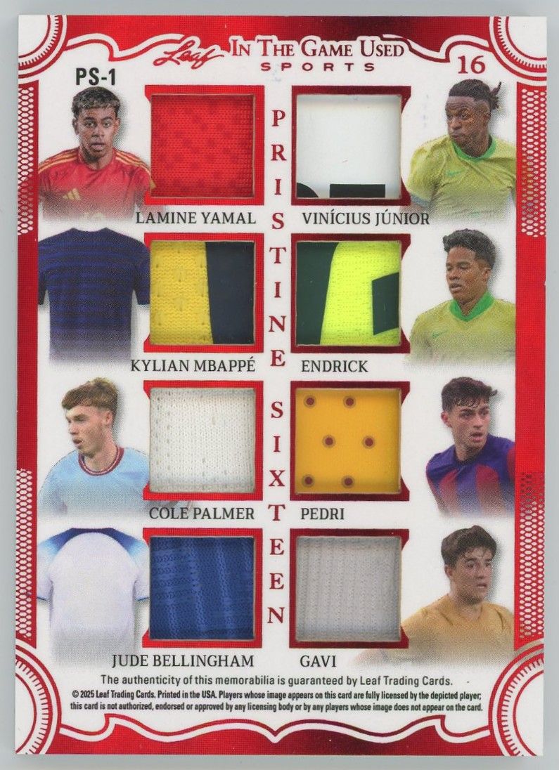 Pele Messi Ronaldo Mbappe & More 2025 Leaf In The Game Used 16 Patch Relic #3/4