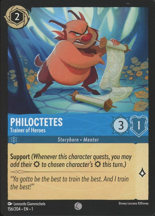 Disney Lorcana: The First Chapter Philoctetes Trainer of Heroes Common #156