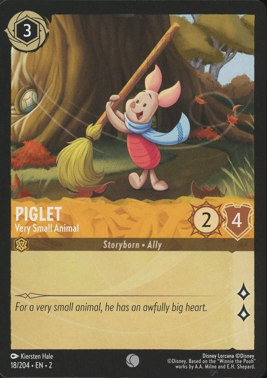 Disney Lorcana: Rise of the Floodborn Piglet Very Small Animal #18 Common