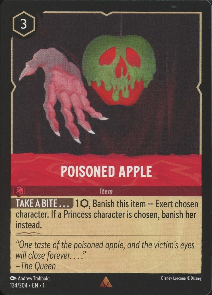 Disney Lorcana: The First Chapter Poisoned Apple Lorcana Rare #134