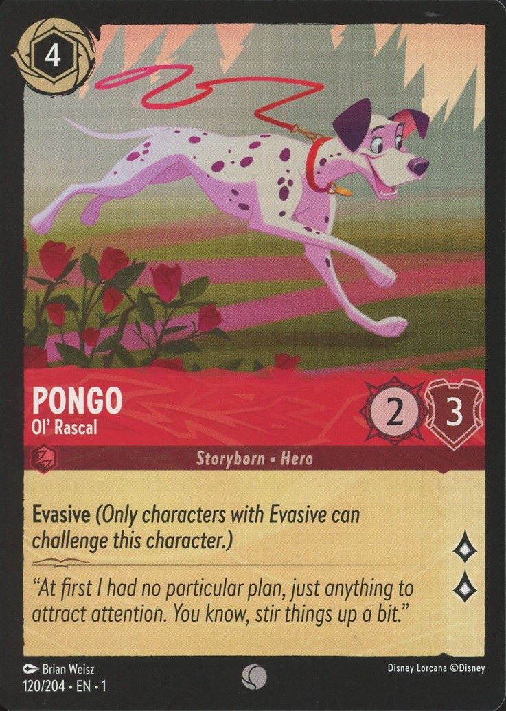 Disney Lorcana: The First Chapter Pongo Ol' Rascal Common #120