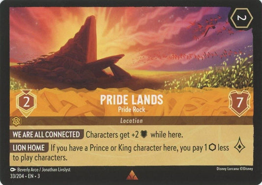 Disney Lorcana Into The Inklands Pride Lands Pride Rock Rare #33