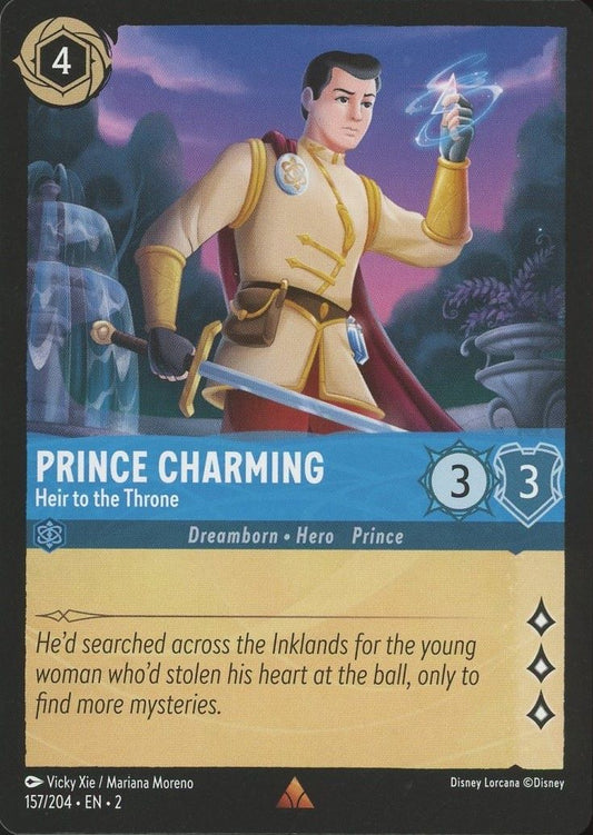 Disney Lorcana: Floodborn Prince Charming Heir Rare #157