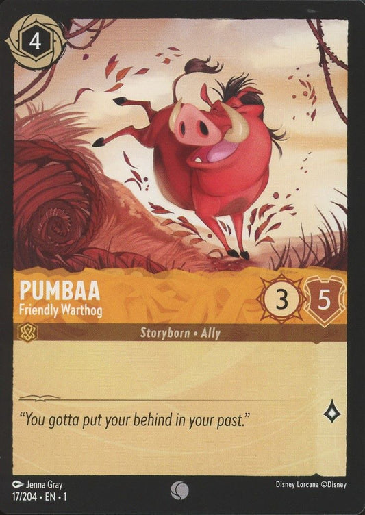 Disney Lorcana: The First Chapter Pumbaa Friendly Warthog Common #17