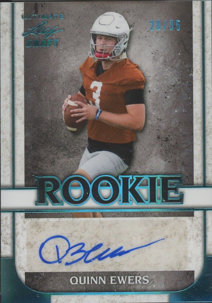 2022 Leaf Ultimate Draft Quinn Ewers Rookie Auto Blue Card #/35 #RA-QE1