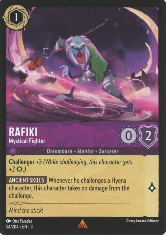 Disney Lorcana Into the Inklands Rafiki Mystical Fighter Rare #54