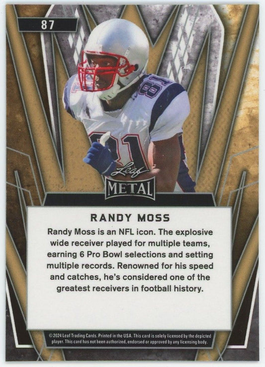 2024 Leaf Metal Football Randy Moss #87