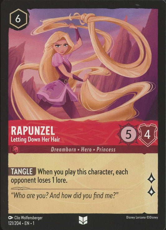 Disney Lorcana: The First Chapter Rapunzel Letting Down Her Hair Uncommon #121