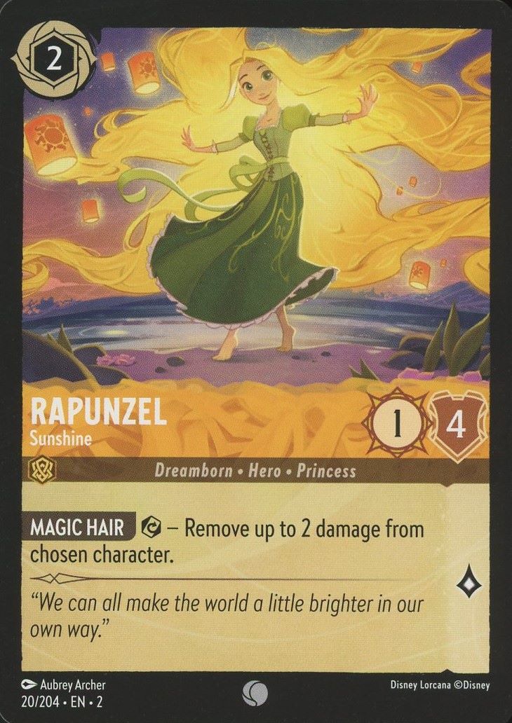 Disney Lorcana: Rise of the Floodbon Rapunzel Sunshine #20 Common