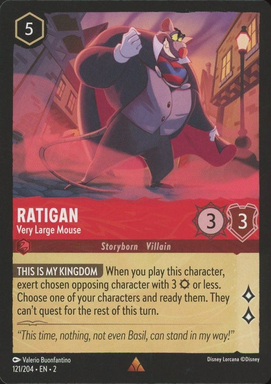 Disney Lorcana: Floodborn Ratigan Very Large Mouse Rare #121