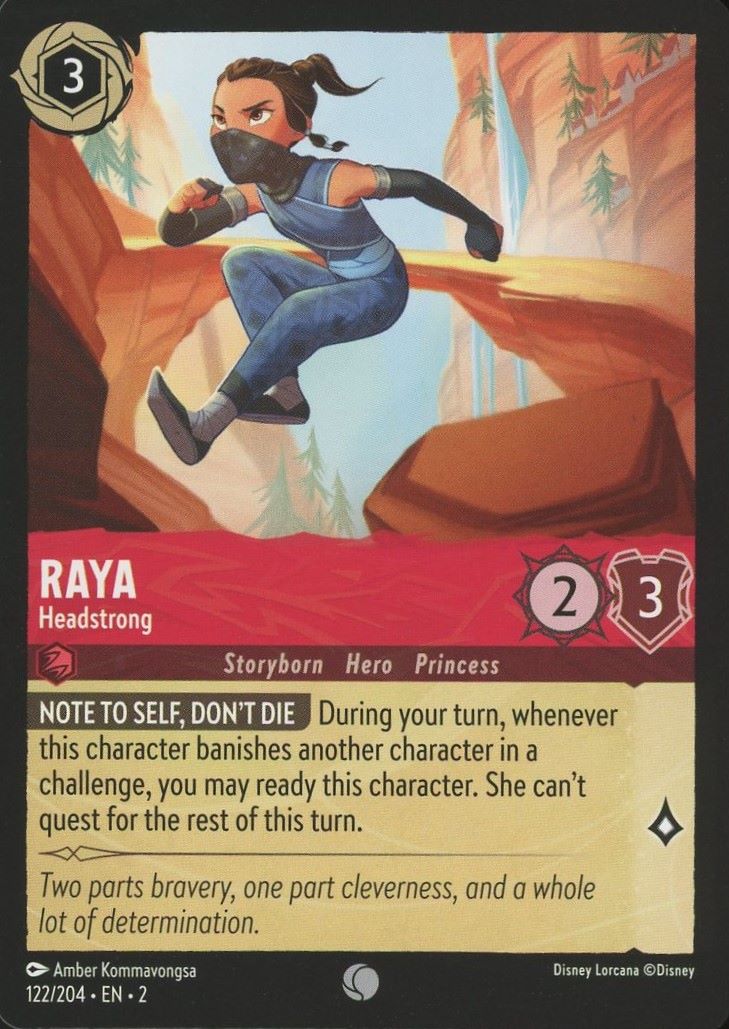 Disney Lorcana: Rise of the Floodborn Raya Headstrong #122 Common