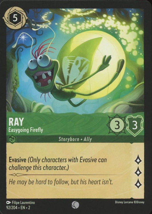 Disney Lorcana: Rise of the Floodborn Ray Easygoing Firefly #92 Common