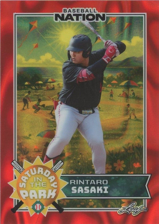 Rintaro Sasaki 2025 Leaf Baseball Nation Sat in the Park Orange Wave #2/2 #SB-40