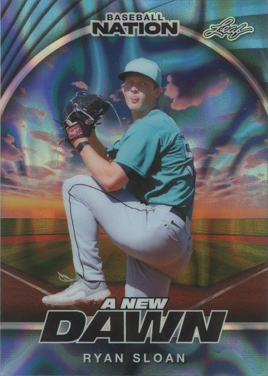 Ryan Sloan 2025 Leaf Baseball Nation A New Dawn Blue Wave #2/3 #NB-87