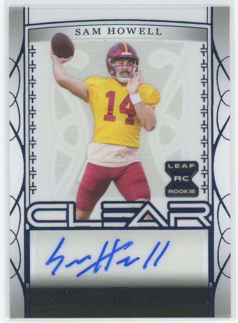 2022 Leaf Trinity Sam Howell Clear Blue Auto #7/30 #CA-SH2