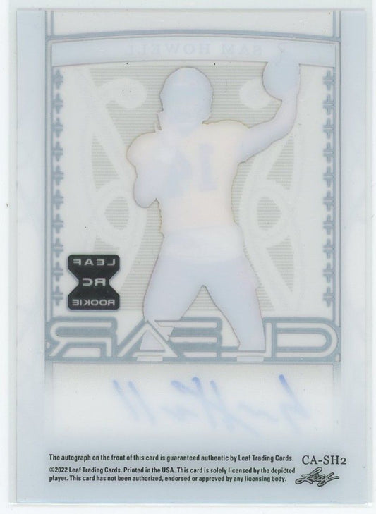 2022 Leaf Trinity Sam Howell Clear Blue Auto #7/30 #CA-SH2