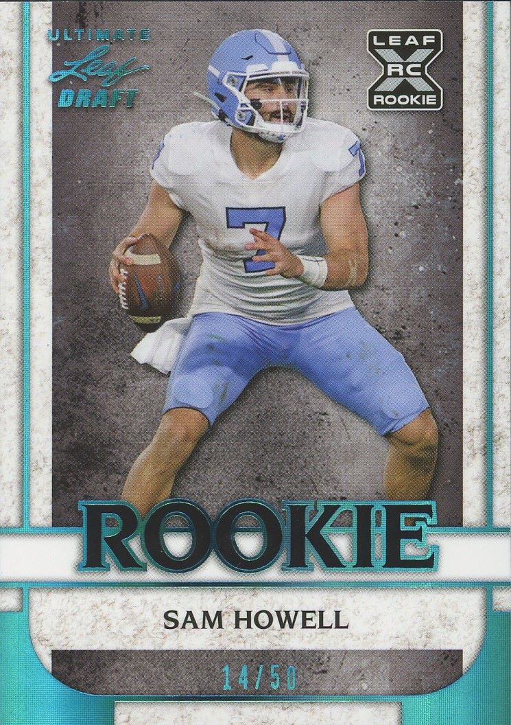 2022 Leaf Ultimate Draft Sam Howell Rookie Platinum Spectrum #/50 #16