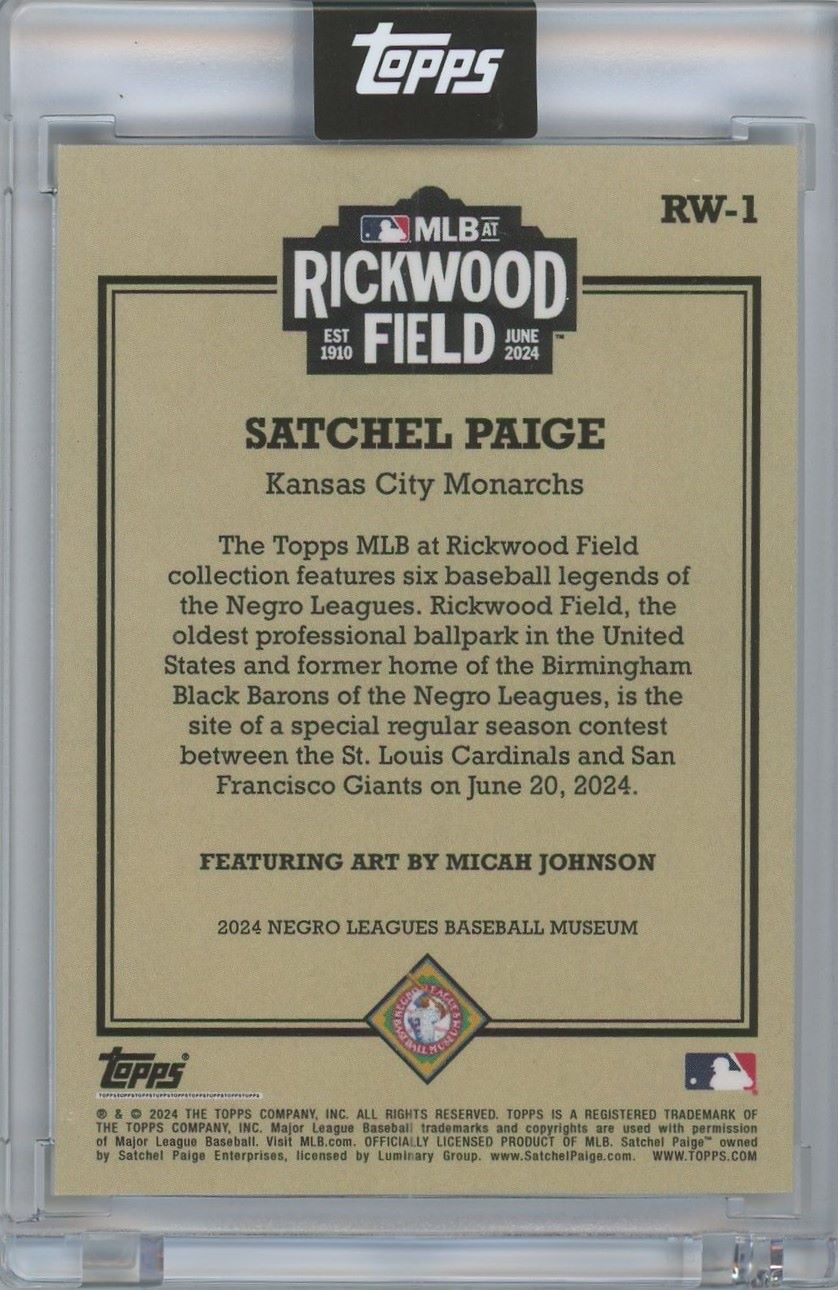 2024 Topps Satchel Paige Rickwood Field #RW-1