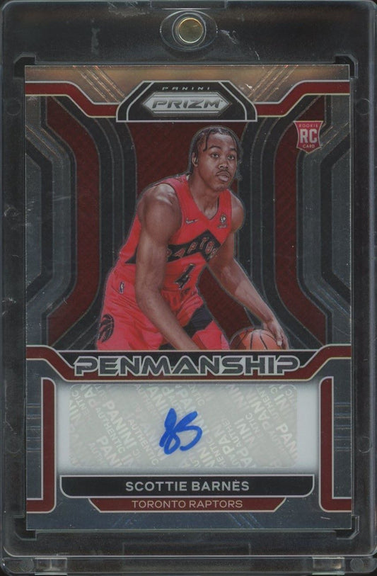 2021-22 Panini Prizm Scottie Barnes Penmanship Signatures Rookie Auto #RB-SBA