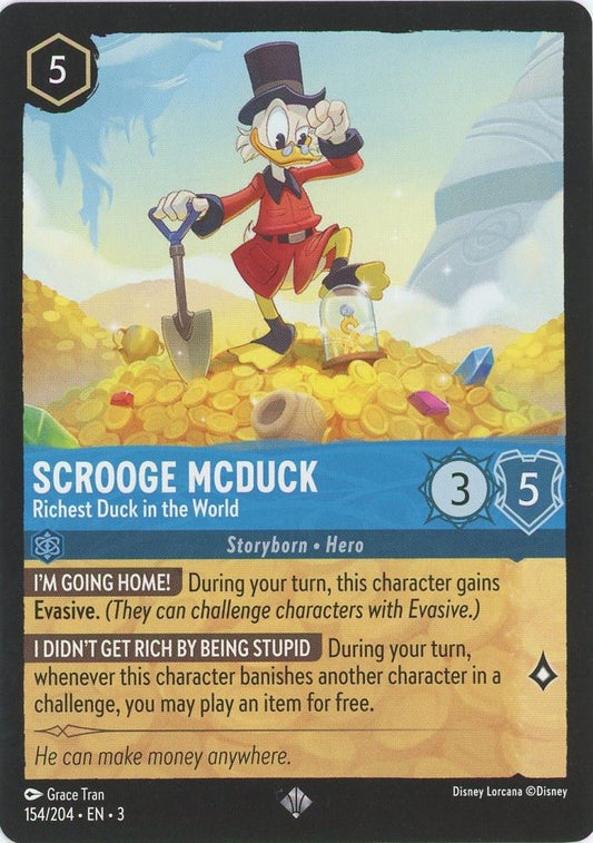 Disney Into the Inklands Scrooge McDuck Richest Duck in the World SuperRare #154