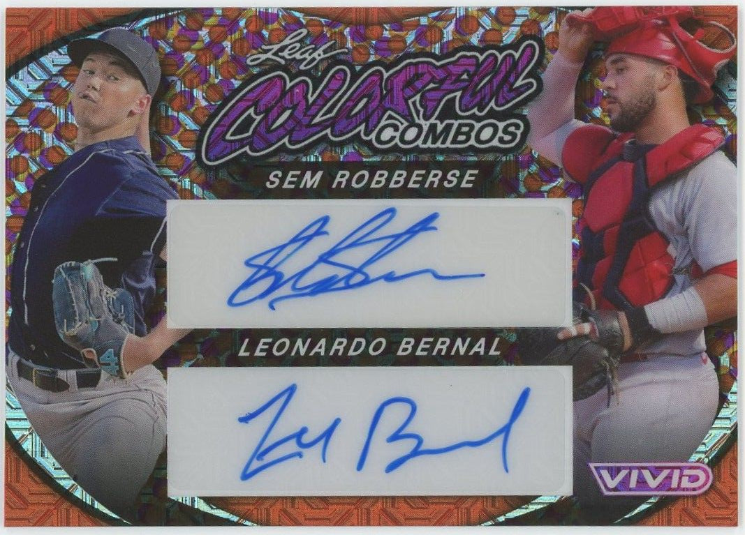 2023 Leaf Vivid Sem Robberse & Leonardo Bernal Orange Mojo Auto #2/3