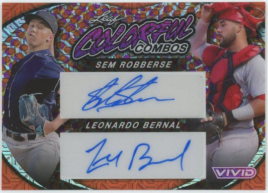 2023 Leaf Vivid Sem Robberse & Leonardo Bernal Orange Mojo Auto #2/3