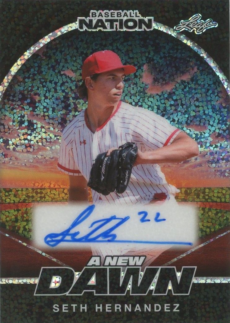 2025 Baseball Nation Seth Hernandez A New Dawn Black Sparkle Auto #1/1 #NA-SH1