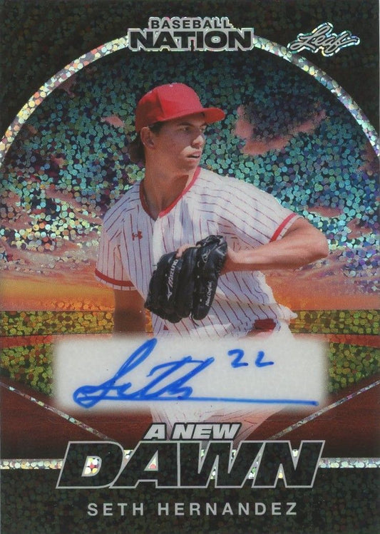 2025 Baseball Nation Seth Hernandez A New Dawn Black Sparkle Auto #1/1 #NA-SH1