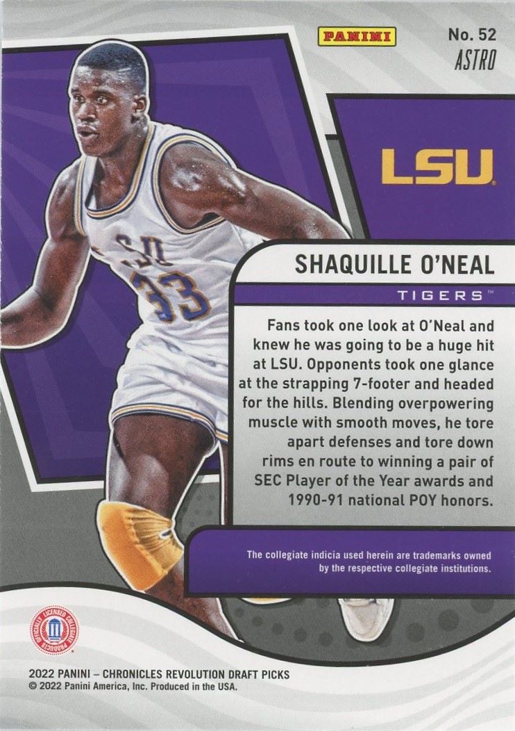 2022 Chronicles Shaquille O'Neal Draft Picks Revolution Astro #52