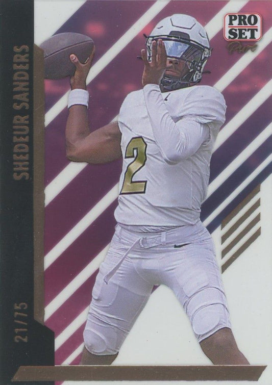 Shedeur Sanders 2024 Pro Set Pure Clear #21/75 #93