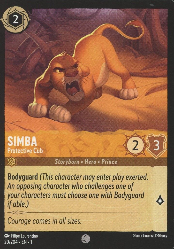 Disney Lorcana: The First Chapter Simba Protective Cub Common #20