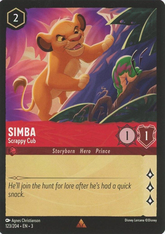 Disney Lorcana Into the Inklands Simba Scrappy Cub Rare #123