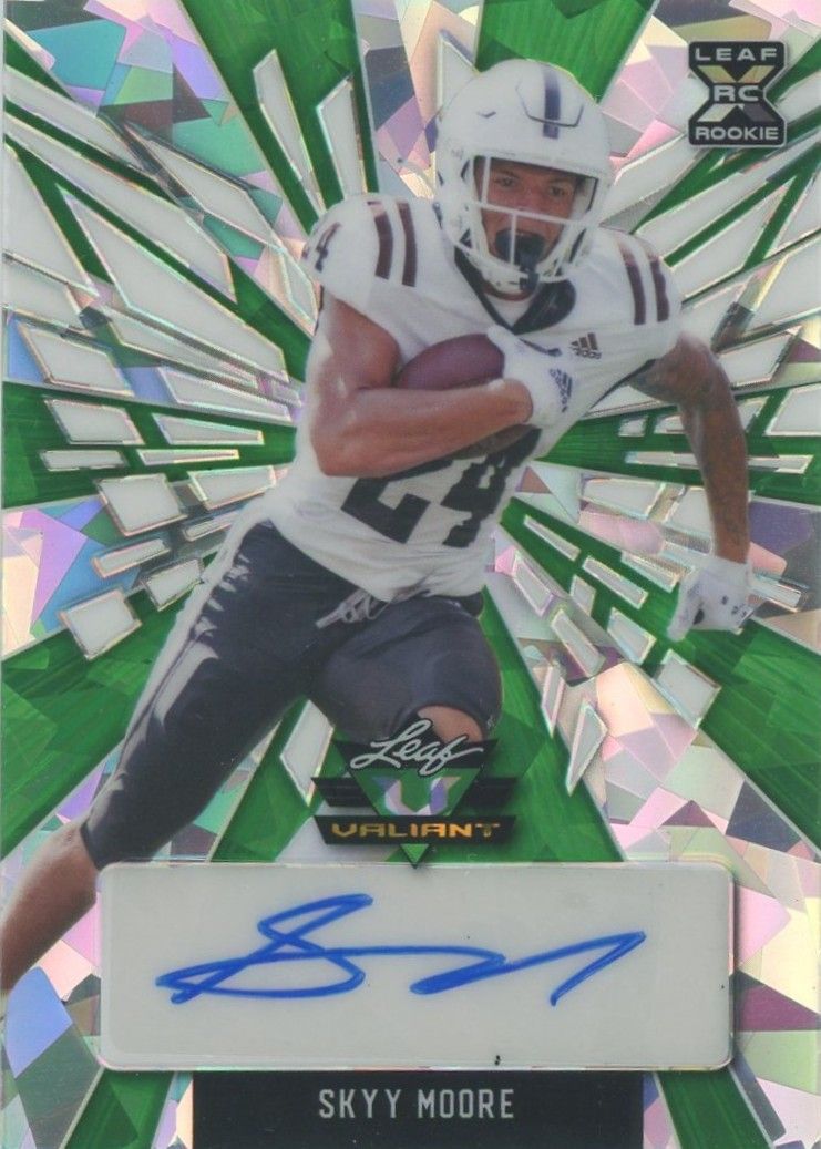 Skyy Moore 2022 Leaf Valiant Green Cracked Ice Auto RC #16/30 #BA-SM1