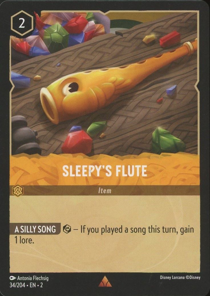 Disney Lorcana: Floodborn Sleepy's Flute Rare #34