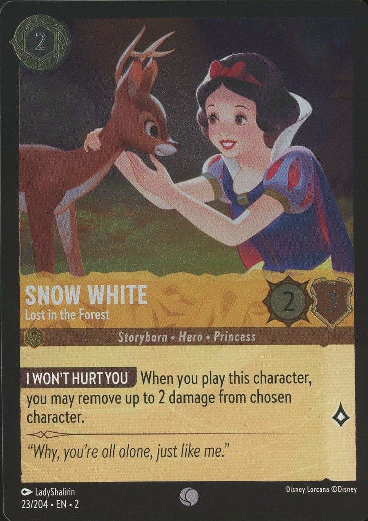 Disney Lorcana: Floodborn Snow White Lost in the Forrest Common Foil #23