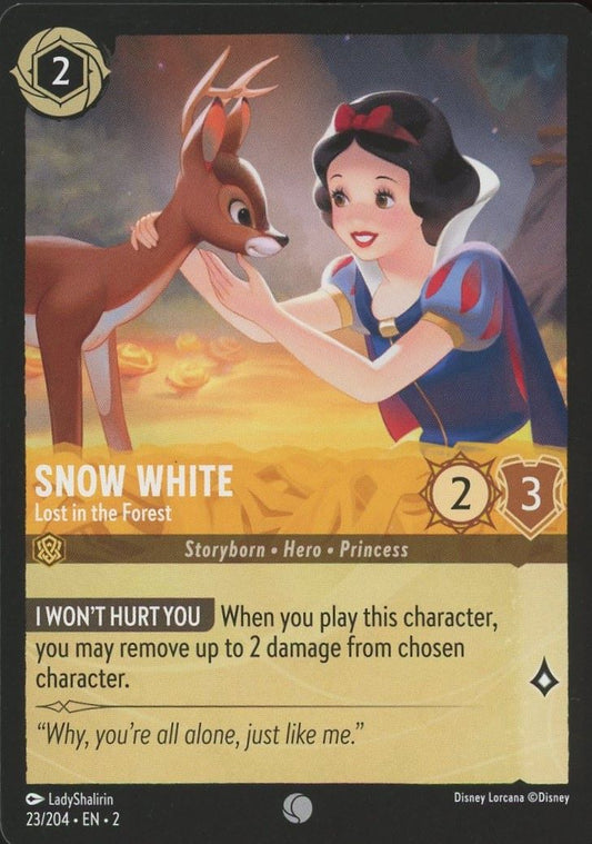 Disney Lorcana: Rise of the Floodborn Snow White Lost in the Forest #23 Common