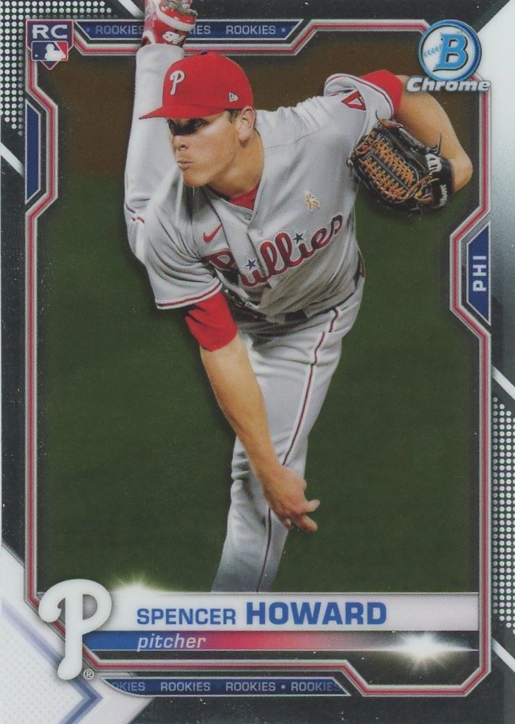 2021 Bowman Chrome Spencer Howard Rookie #59 Philadelphia Phillies