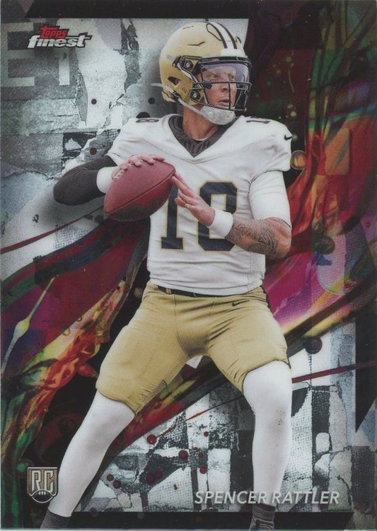 Spencer Rattler 2024 Topps Finest Rookie RC New Orleans Saints #64