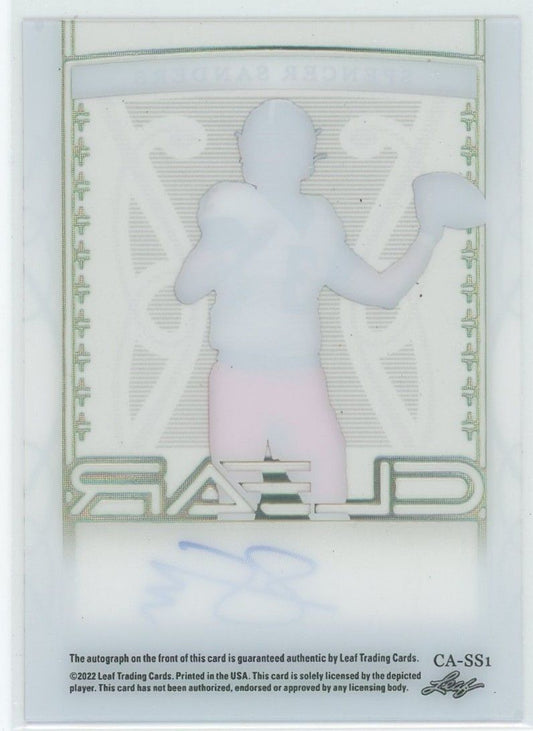2022 Leaf Trinity Football Spencer Sanders Clear Green Auto #20/20 #CA-SS1