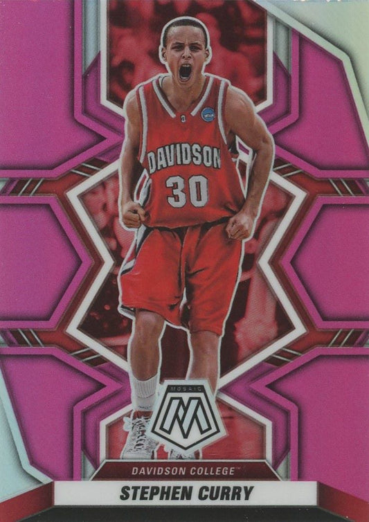 2022-23 Panini Chronicles Stephen Curry Draft Picks Mosaic Pink #24