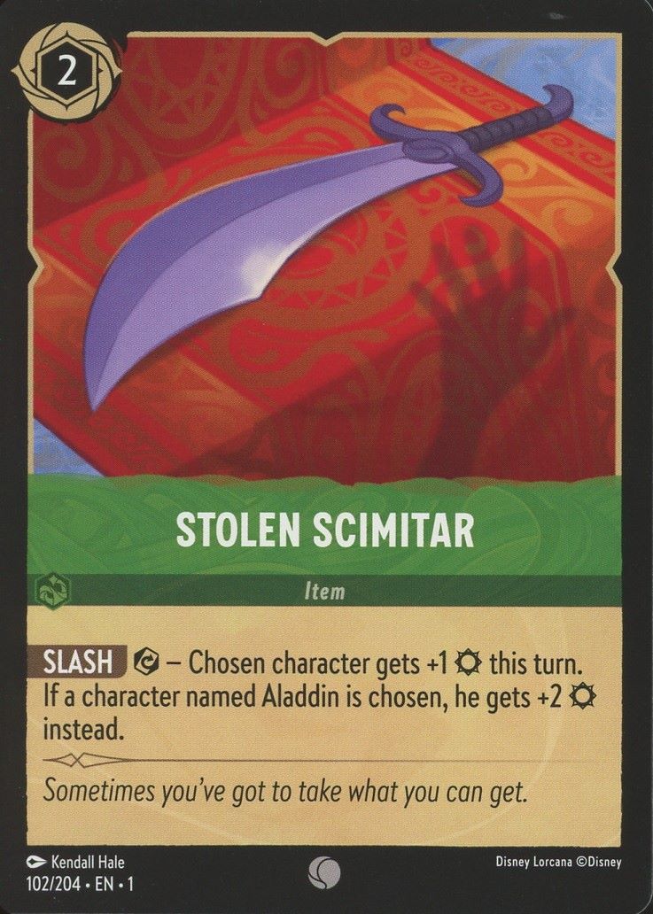 Disney Lorcana: The First Chapter Stolen Scimitar Common #102